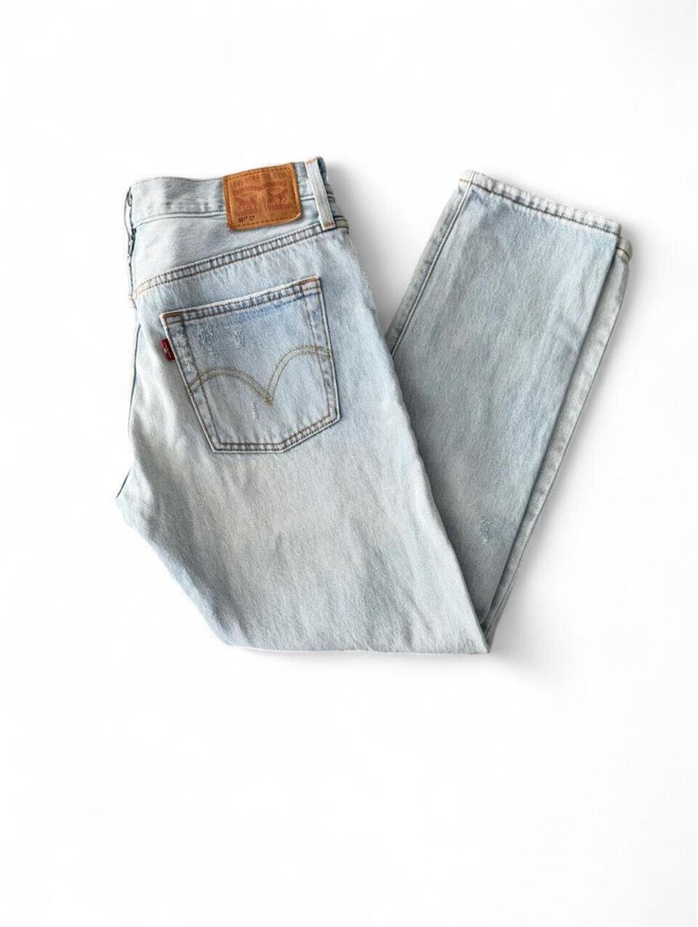 Levi’s 501 CT Distressed Light Wash Jeans